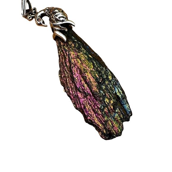 Sterling Silver Peacock Ore Pendant - Picture 4 of 6